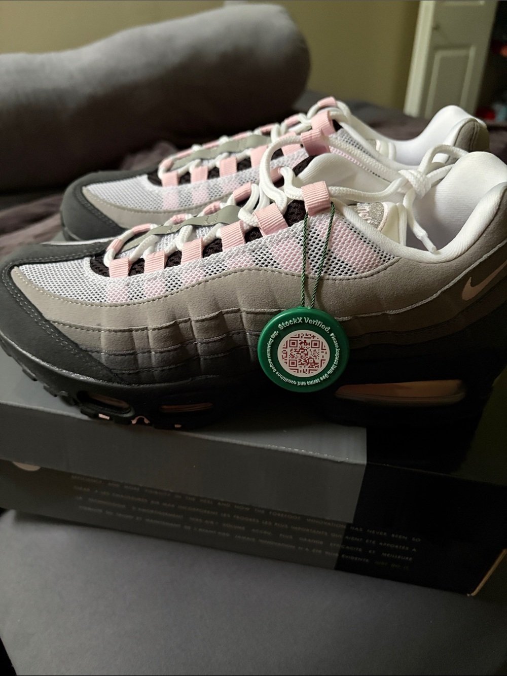 Nike Air Max 95 Sneakers - White, Pink & Gray